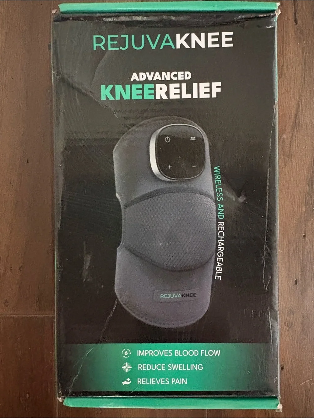 RejuvaKnee Advanced Knee Relief Brace Wireless Rechargeable Heat Therapy New